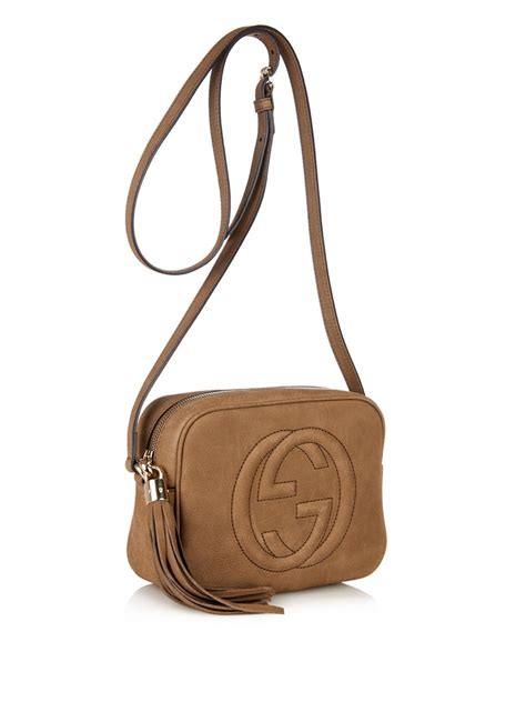 gucci brown leather boston bag|Gucci brown canvas crossbody bag.